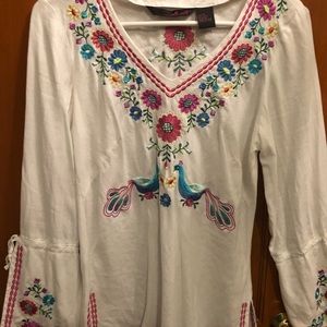 Linen cotton blend blouse